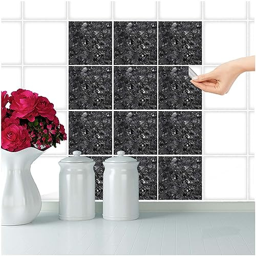FoLIESEN - Kakeldekal 15x15cm | Självhäftande kakelplast för badrum och kök | Reptåligt och lämnar inga rester när det tas bort | 500 klisterplattor, .: