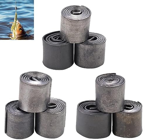 Plomo Suave Accesorios de Pesca,Plomo Pesca Aparejos Pesca,Plomos de Pesca,Suave Hoja de Plomo Rollo,Rollo de Plomo de Pesca,Suministros de Pesca Rollo,de Pesca Paquete de 9 Rollos