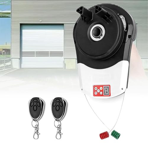 Cashwise Automatic Roller Door Opener, Auto Garage Roll Up Roller Door Opener Motor for Garage Warehouse Store Barn Farm, Electric Smart Roller Opener with 2 Remote Control 50m