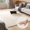TAPISO Cuddle Teppich Hochflor Langflor Creme Shaggy Einfarbig rutschfest Waschbar Wohnzimmer Schlafzimmer Kinderzimmer ÖKOTEX 180 x 250 cm