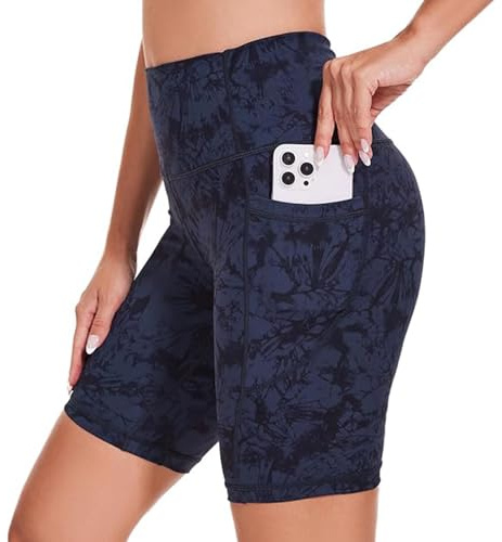 AMYTIS Gym Shorts for Women with Pockets,Women's Running Shorts Tummy Control Workout Sports Exercise Yoga Shorts