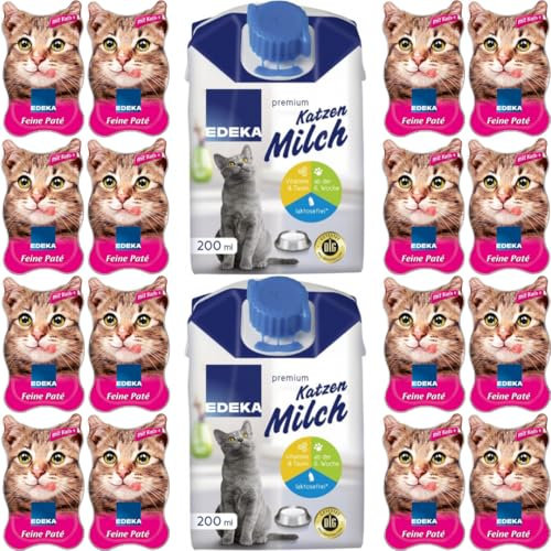Mit Pufai Grocery, Feine Paté mit Kalb 85G x 16 STÜCK, EDEKA Katzenmilch Milch 200 mililiter x 2 STÜCK