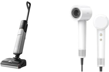 Mova Nass-Trocken-Sauger X4 Pro Kombi,Heißwasser-Wischfunktion,Tangle-Free, Selbstreinigung bei 100°C,20 kPa Saugkraft.Turbo Haartrockner,110.000 U/min,65 m/s Windgeschwindigkeit,4 Temperaturstufen