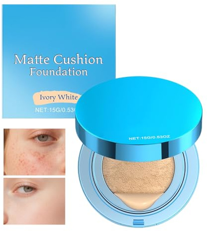Maquillaje Cojines de aire, base de maquillaje mate larga para mujeres, crema iluminadora camuflaje para escuela, viaje, fiesta, movimiento profesional, camping