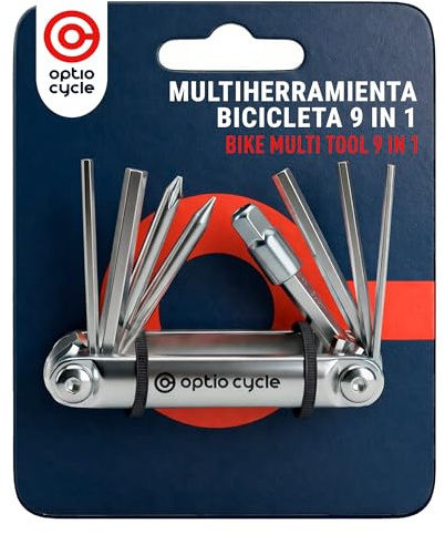Optio Cycle Cykel Multitool – Litet Multiverktyg för Cykel på Språng | Mini Multitool för MTB, Landsväg, Gravel och E-Bike