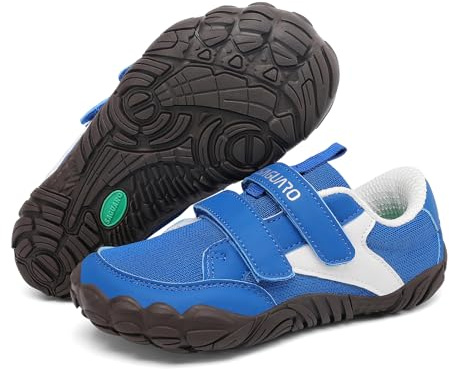 SAGUARO Chaussures Barefoot Enfant Baskets Flexibles Pointe Large Confort Intérieur et Extérieur GR.25-36
