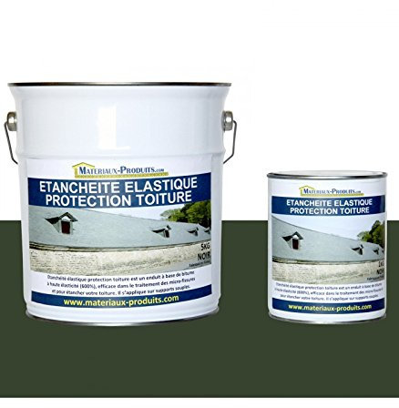 MATPRO - Étanchéité Élastique Protection Toiture - Enduit au Bitume Haute Densité - Traitement Micro-Fissures - Application Supports Souples - Vert - 1Kg