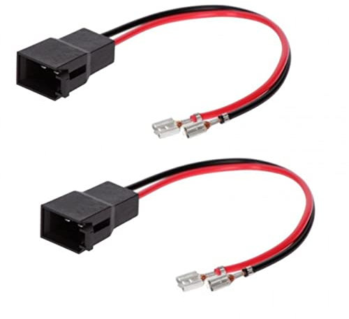 Sound Way - 2 x Câbles Adaptateur Faisceau cosse connecteurs fiche pour Haut-parleurs Enceintes Voiture Compatible avec Opel, Renault, Rover, Seat, Skoda, Volvo, Volkswagen,