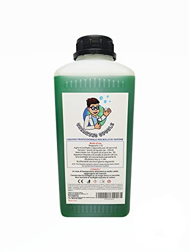 Breaking Bubble Ricarica bolle di sapone giganti -10 litri di liquido per bolle- Flacone da 1 litro concentrato da diluire