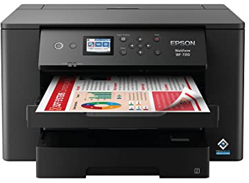Epson Workforce Pro WF-7310 Wireless Wide-Format Printer with Print up to 13 x 19 Auto Double-Sided Printing max 11 x 17, 500-sheet Capacity, 2.4 Color Display, Smart Panel App - Black