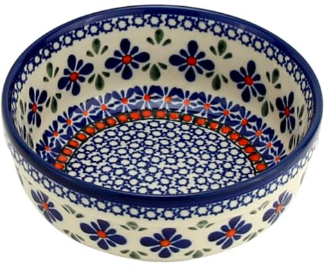Polish Pottery Market 6-Inch Bowl, Handcrafted from Zaklady Boleslawiec, Poland, 24 Ounce Polish Stoneware Soup, Salad, Dessert Bowl