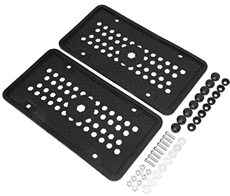 Porte Plaque Immatriculation, 2 pièces Mince Support de Plaque Souple Cadre de Plaque d'immatriculation Flexible USA modèle Support Plaque Immatriculation Voiture