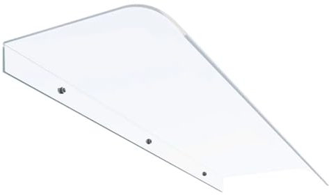 Door Canopy Roofing Canopies,Outdoor Window Rain Shelter Cover,Clear Awning Window,Polycarbonate Cover,Front/Back Door Porch Canopy,UV Rain Snow Protection Shelter (40x270cm/16x106,Facade)