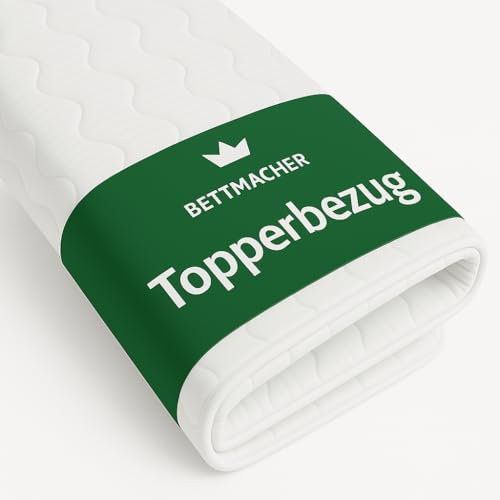 Bettmacher Topperbezug 120x200cm 5-7 cm Kernhöhe waschbar 60°C OEKOTex Reißverschluss Mikrofaser