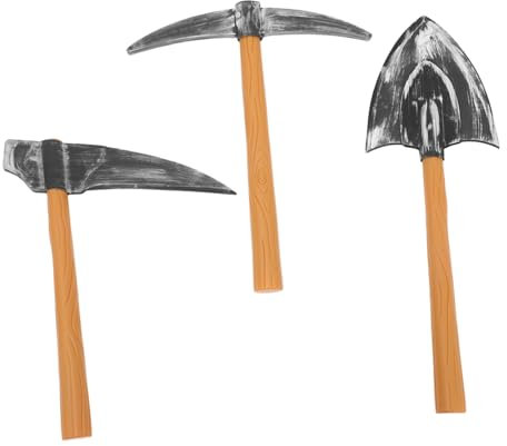 SOPOTUTU 3pièces Fausse Pelle Faucille Faux Et Accessoires Décoratifs pour Halloween Scène Et Costume Jouet pour Nain Et Carnaval