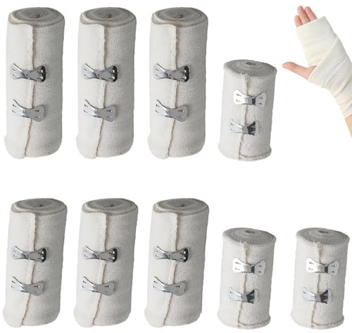 9 stycken elastiskt bandage, elastiskt bandage, elastiskt band, komfort och hållbarhet kan användas för att stabilisera banden på handleden och knäna