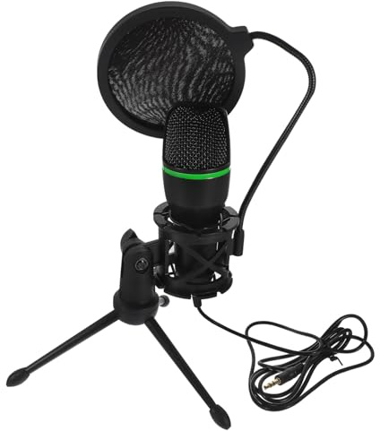 EPIGEIST Micrófono de Condensador USB para Gaming con Reducción de Ruido Kit Completo con Soporte Estable Compatible con PC y Portátil Color Negro para Streaming y Grabación