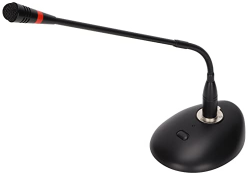 Yctze Microfono a Condensatore a Collo di Cigno D38 per Uso su Computer e Desktop - Pickup a 360°, Riduzione del Rumore, Cavo da XLR a 6,35 Mm, Ideale per Conferenze, Trasmissioni e Registrazioni