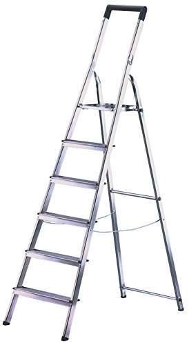 Escabeau Domestique Pliable en Aluminium 6 marches Ultra léger Hailo L40