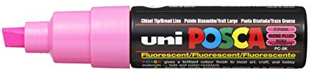 Uni Posca Marker PC-8K - Glasstift Fluoreszierend Pink