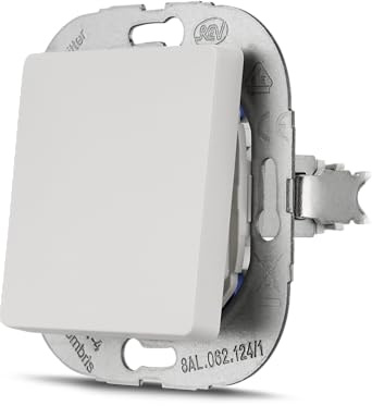 REV PrimaLuxe Lichtschalter Taster, 230VAC, 10A, 100W, Unterputz, weiss