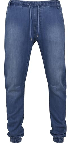 Urban Classics Knitted Denim Joggpants Uomo Pantaloni Tuta Blu S