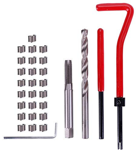 Teabelle 30 Stück M6 metrisches Gewinde-Reparatureinsatz, Spule, Helicoil für Auto-Reparatur-Set