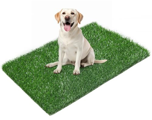 LOOBANI 33.2in x 21in Replacement Artificial Grass Puppy Training Pads, Quickly Absorbency Portable Dog Potty Grass, Fit 35x23in Potty Tray(1 Pack)