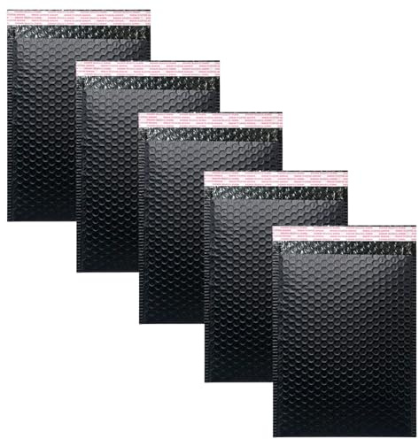 Bubble Mailers 4x6 Inch 50 Pack Small Padded Envelopes Poly Thicken Padded Self Seal Envelopes Bags (Black)