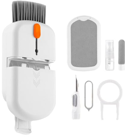 Qurygin Kit de Limpieza para Teléfono, Kit de Limpieza para Ordenador Portátil - Kit de Limpieza para Escuchar | Kit de Limpieza, Cepillo de Limpieza, Pluma de Limpieza para Teclado