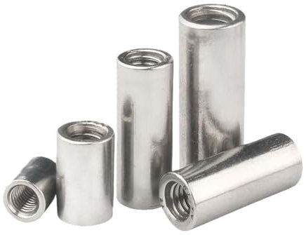 CHATROOM 304 Schweißmutter, Edelstahl, verlängerte Verbindungsschraube, Stangengelenk, zylindrische Mutter M3 M4-M16 (Color : 10PCS, Size : M12x18x40)