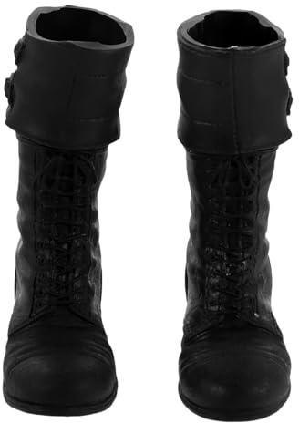 JOINPAYA Mini Dockskor Realistiska Militärboots för Actionfigurer Slitstarka Långa Läderstövlar för Bjd Dockor Perfekta för Scenutvidgning och Samlarutställningar
