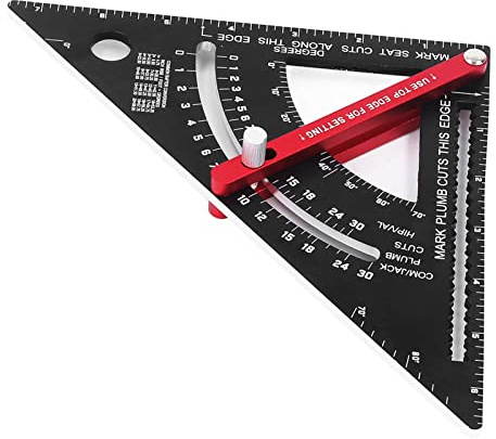 RASTKY Righello di Precisione per la Lavorazione del Legno – Righello in Lega di Alluminio da 7 Pollici con Goniometro Angoli, Tagli e Misurazioni Accurati – Strumento Essenziale per
