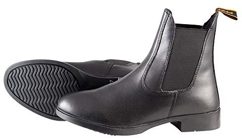 PFIFF 100374 Jodhpurstiefelette mit Lederoptik, Stiefelette aus Kunstleder, für Kinder, Damen und Herren, Schwarz, 30