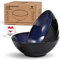 Ramen Schüssel aus Keramik 20cm Blau Suppenschale Salatschüssel Pho Suppe Schüssel Bowl Ramen Nudeln Schüssel Müslischalen A-B Ware eventuell mit kleinen Glasurfehlern Pho Suppe Nudel Schalen