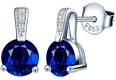 INFINIONLY Pendientes de Plata 925 con Circonitas, Aretes de Diamantes de 3 Garras, Proceso de Corte Perfecto, Brillante y Elegante para Mujer Niña
