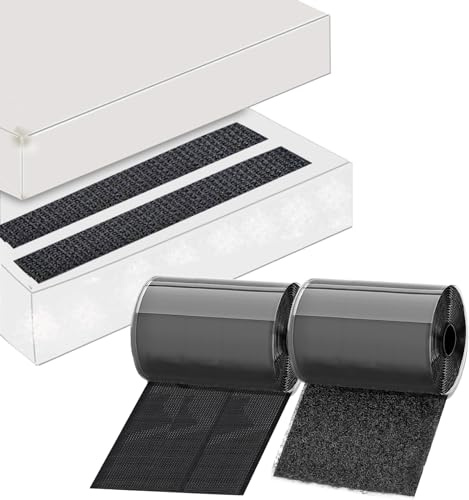 TEUVO 150mm(6) X 2m Schwerlast Klettband Selbstklebend Extra Stark für Stoff für Couch Cushion Kissen Klettverschluss Selbstklebend Klettband zum Nähen Befestigen Montieren und Anwendungen Haus Büro