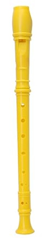 Sopranblockflöjt Med 8-håls Fingersättning Plastinstrument Musikal Sopranblockflöjt Lång Flöjt 8 Hål nybörjare sopran blockflöjt (Color : Yellow)