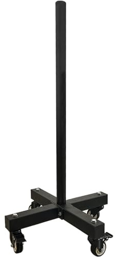 KORIKAHM Verbessertes bewegliches olympisches Hantelscheibengestell mit Rad für 5,1 cm Stoßstangenplatten, Gewichtsaufbewahrung, Krafttraining, vertikaler Hantelbaumhalter, Ständer für Zuhause