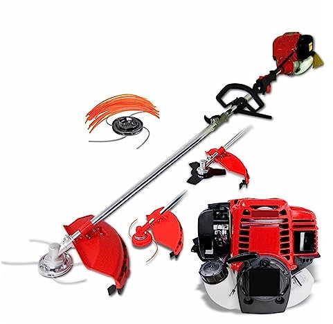 USKI Coupe-Herbe et Coupe-Bordures Coupe-Herbe 2 en 1 avec 4 Temps FK35 Moteur débroussailleuse Essence débroussailleuse sécateur avec poignée de vélo