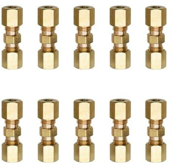 10pcs Brake Line Connector 4.75mm, Brake Line Connector 3/16, Copper Nut Fittings