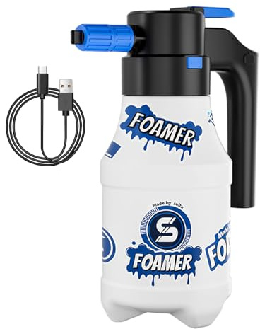 Spruzzatore di schiuma per lavaggio auto, cannone elettrico in schiuma, idropulitrice, facile da usare, leggero, 1,5 l, per giardino, auto, pulizia della casa