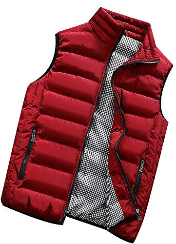 Generisch Taekwondo Gilet en coton pour homme Gilet épais chaud Hauts Veste Ensemble Gilet Homme (rouge, L)
