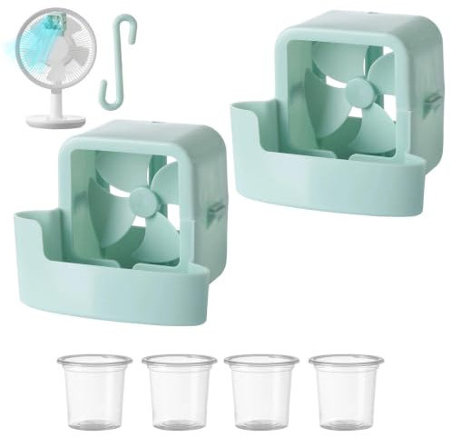 Ice Holder for Fan, Cooling Attachment, Portable Fan Mist Cooling Adapte | Hangable Ice Box Chamber Air Chiller Device, No-Drill Universal Fan Cooler Cup System for Stand Floor Desk Fans Outdoor Patio