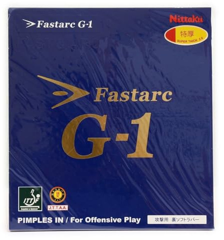 Nittaku NR8702 Table Tennis, Rubber, Fastark G-1, Soft Back, Tension, Red, Thick