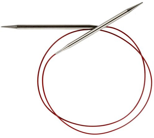 ChiaoGoo 7040-11 40-Inch Red Lace Stainless Steel Circular Knitting Needles, 11/8mm