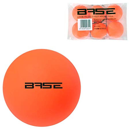 Base Streethockey Ball - Liquid Filled I Für Inline- und Streethockey I Flüssigkeit-Füllung I Härte medium I No Bounce I orange, 6076922