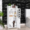 Bathroom Floor Storage Cabinet,Waterproof Bathroom Cabinets,White Storage Unit with Door,Floor Standing Cabinet Unit ,Home Storage Furniture Organizer Unit for Office Living Room Kitchen Entryway