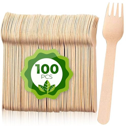 Sabco - 100pcs Premium Biodegradable Cutlery Forks