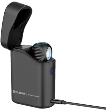 OLIGHT Perun 3 Mini Kit LED Stirnlampe 1250 Lumen wiederaufladbare Kopflampe mit 5000 mAh Ladecase, 60 Tage Akkulaufzeit, 5 Weißlicht- & 3 Rotlicht-Modi, Ideal für Camping, Angeln, Notfall Schwarz